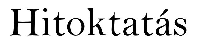 Hitoktatás felirat