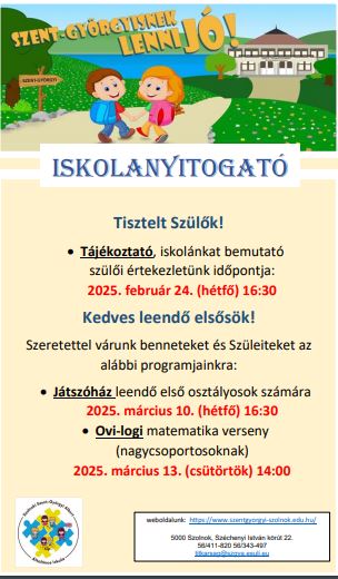 Iskolanyitogató rendezvények