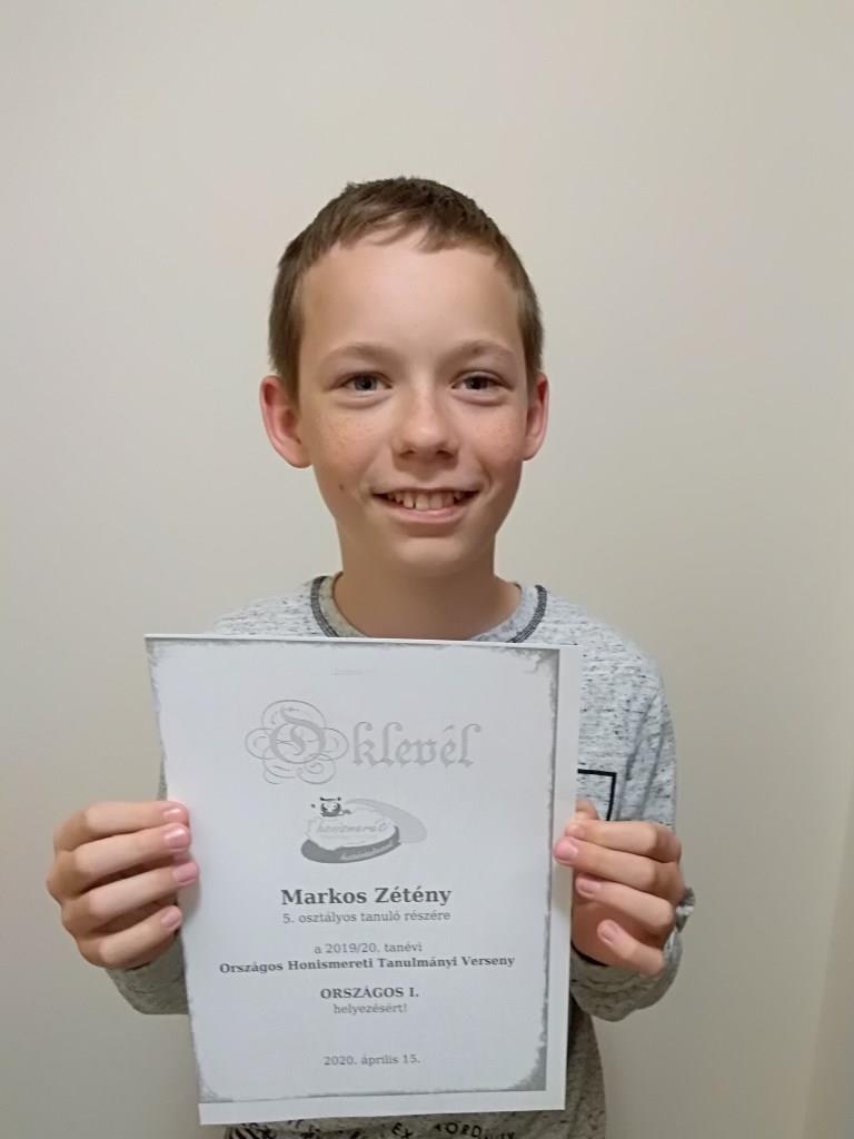 Markos Zétény versenyző fotója